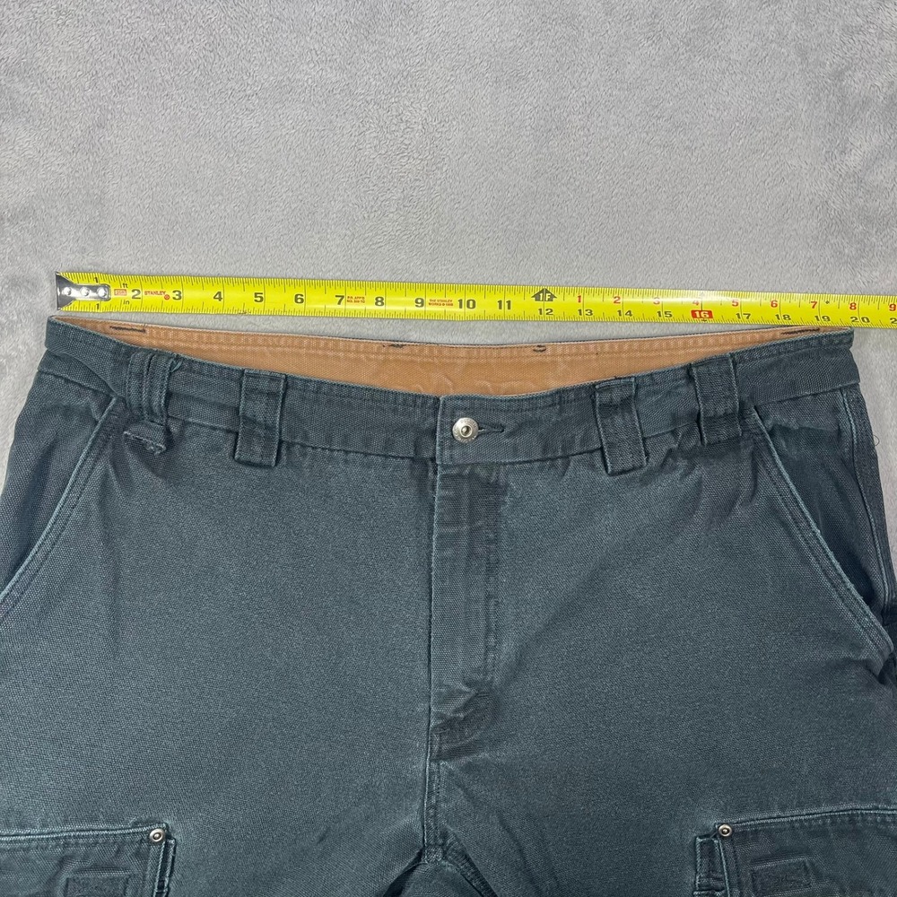 Duluth Trading Co Cargo Pants Mens 42(39)x34(31) Black Fire Hose Canvas Utility - Picture 6 of 10